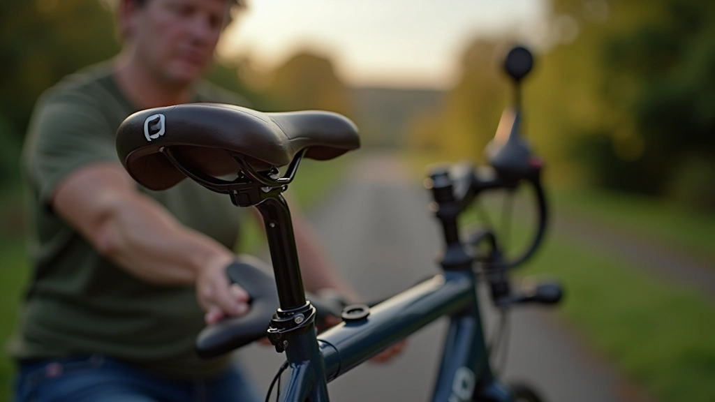 Bicycle seat and handlebar adjustment demonstration for comfort cycling